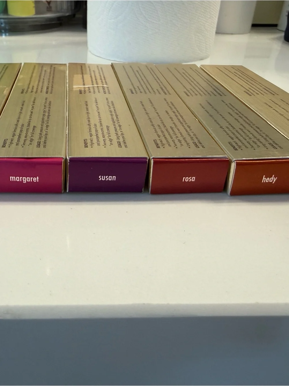 Stila Lip Stain Calligraphy BUNDLE OF 6 in Metallic Gold Packaging